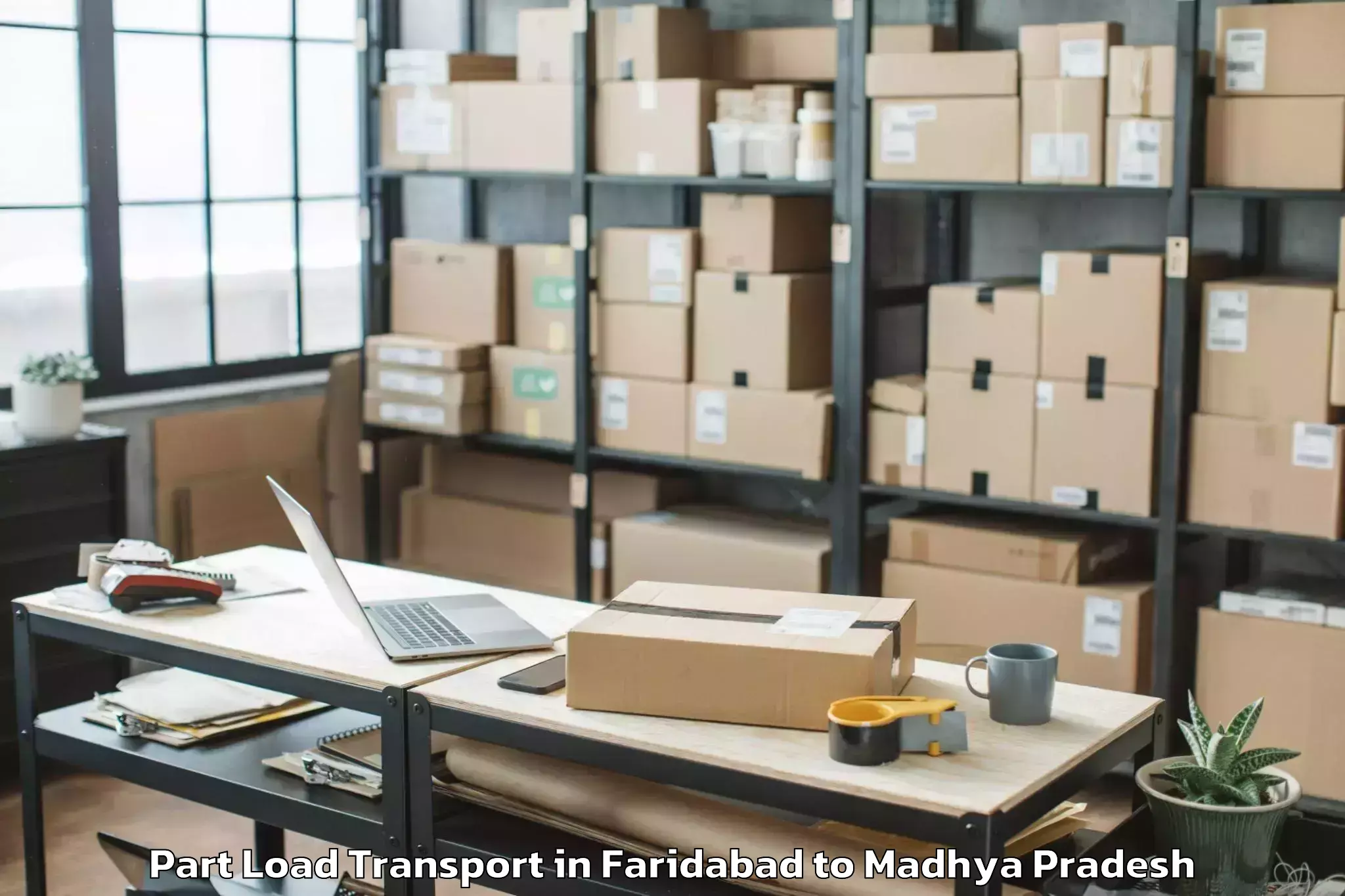 Book Your Faridabad to Porsa Part Load Transport Today